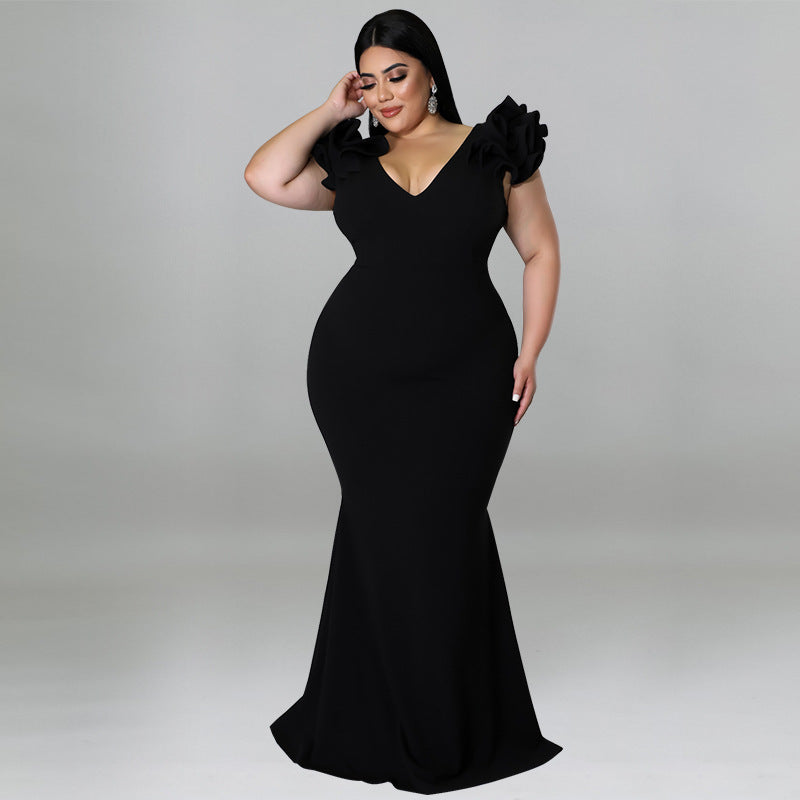 European And American Fashion Plus Size Women Backless Dress