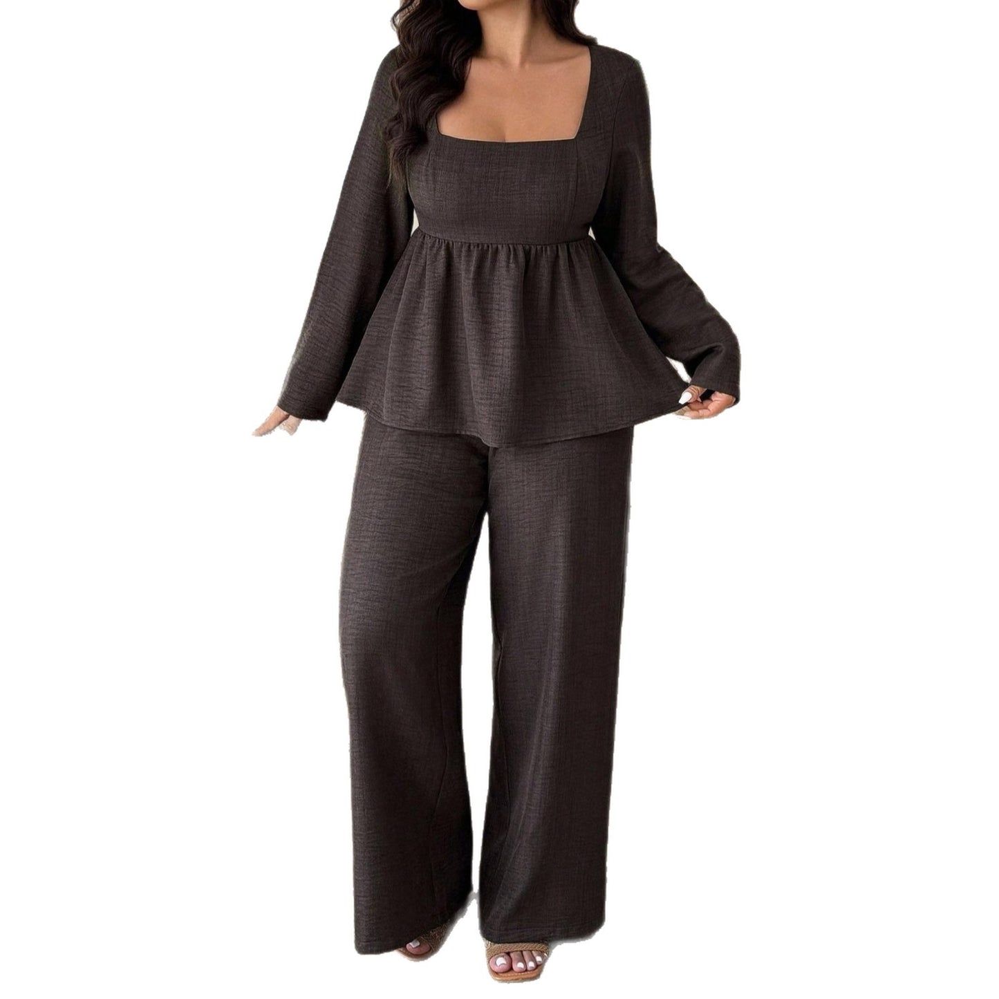 European And American Plus Size Women's Clothes Suit Square Collar