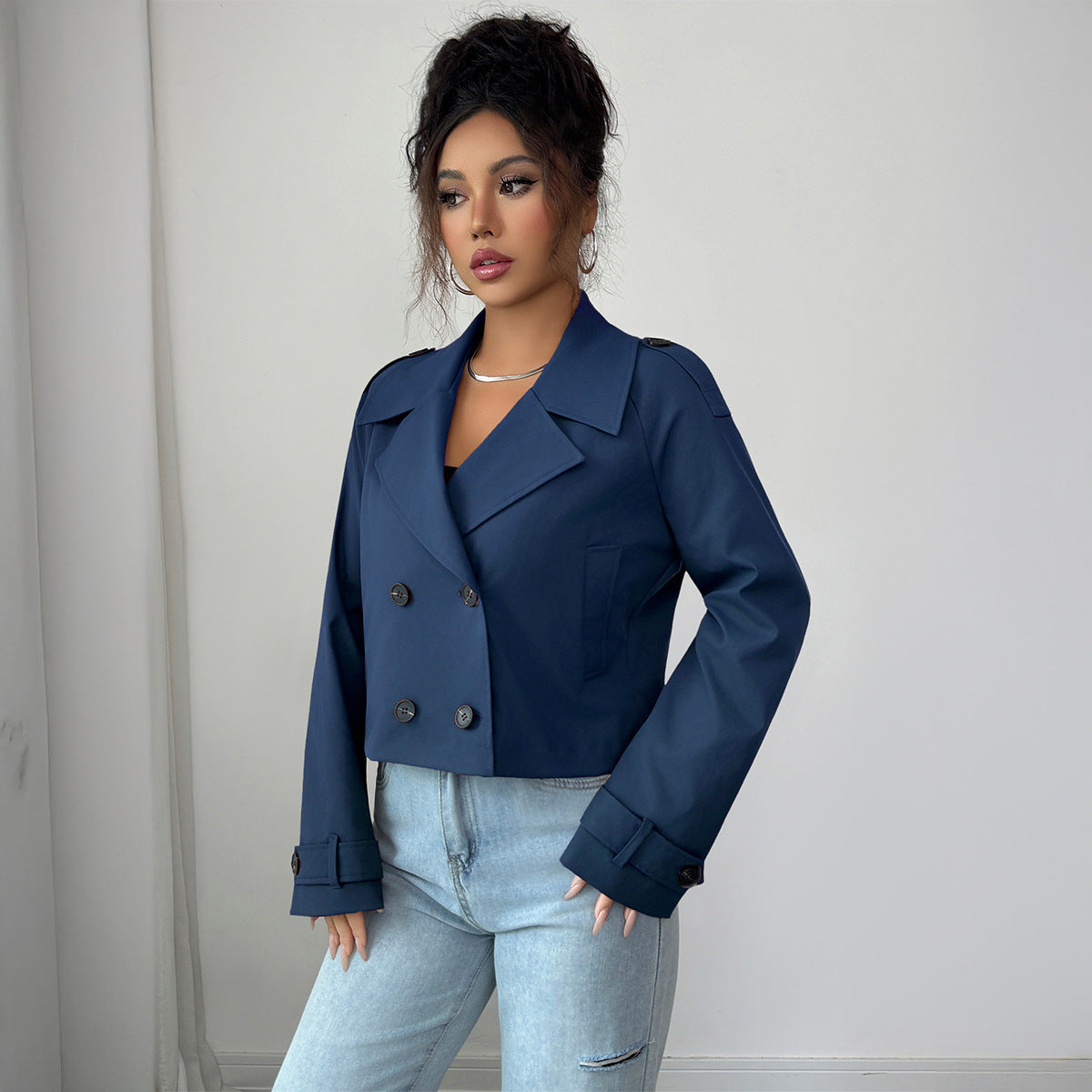 Casual Minimalist Long Sleeve Jacket Vest Coat Women