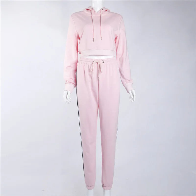 Vrouwen Set Outfits met Lange Mouwen Hoodie