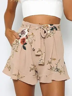 flower female shorts skirt