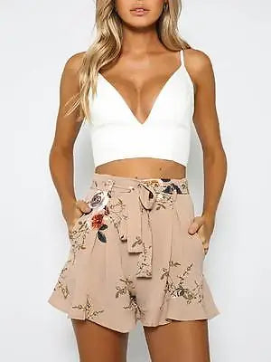 flower female shorts skirt